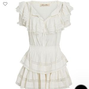 LOVESHACKFANCY Liv Ruffled Cotton Mini dress